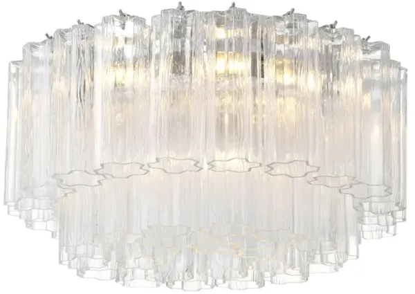 Addis Glass 7-Light Flush Mount - Crystorama - Clear