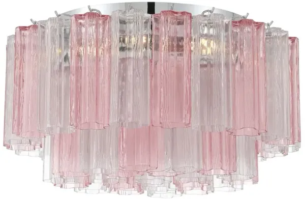 Addis Glass 7-Light Flush Mount - Crystorama - Multi