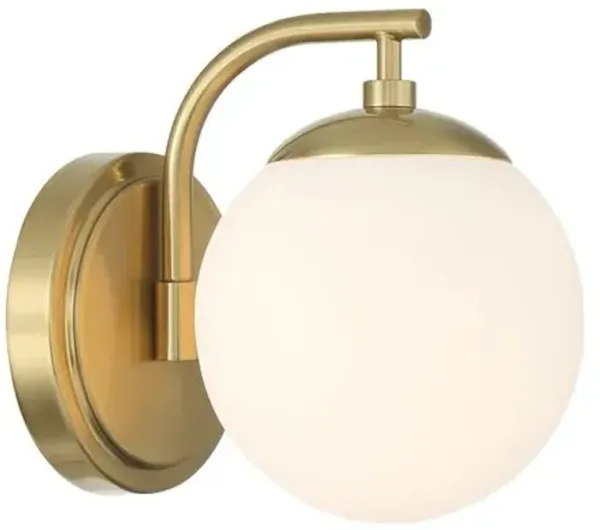 Maverick 1-Light Bathroom Vanity Wall Sconce - Vibrant Gold - Crystorama