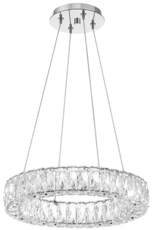 Kinsley LED Chandelier - Polished Chrome - Crystorama - Silver