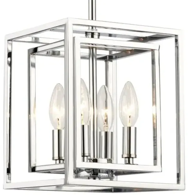 Kai 4-Light Mini Pendant - Polished Chrome - Crystorama - Silver