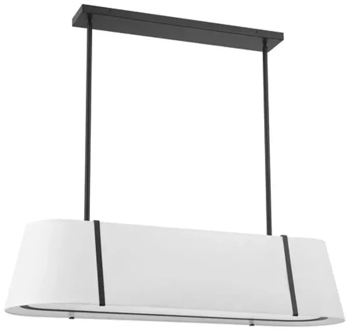 Fulton 4-Light Linear Oval Chandelier - Crystorama - Black