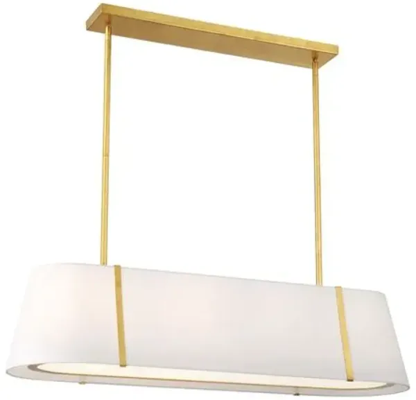 Fulton 4-Light Linear Oval Chandelier - Crystorama - Gold
