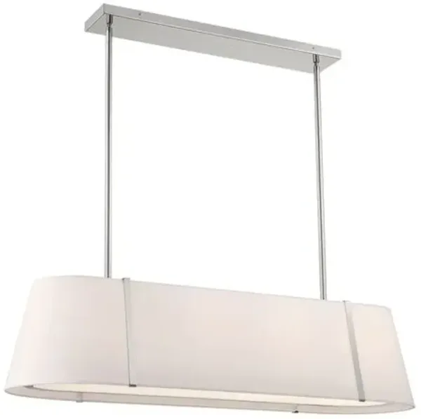 Fulton 4-Light Linear Oval Chandelier - Crystorama - Silver
