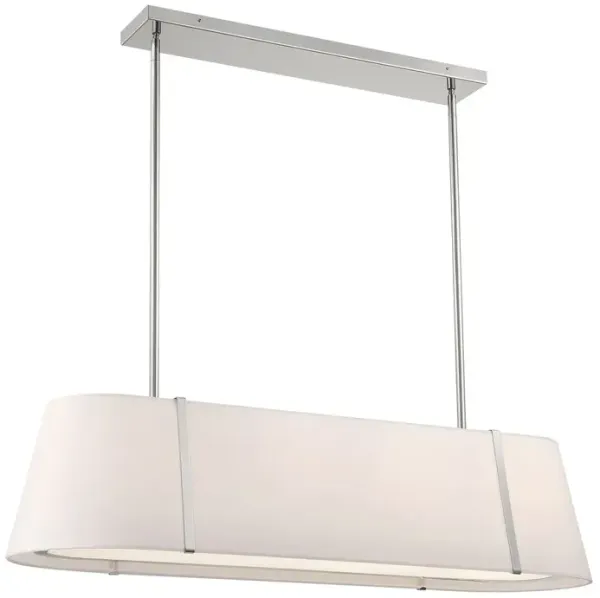 Fulton 4-Light Linear Oval Chandelier - Crystorama - Silver