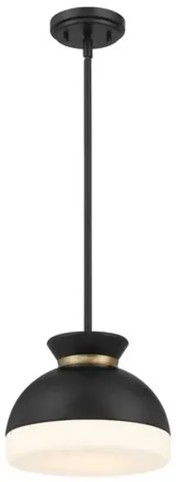 Gidget 1-Light Mini Pendant - Crystorama - Black