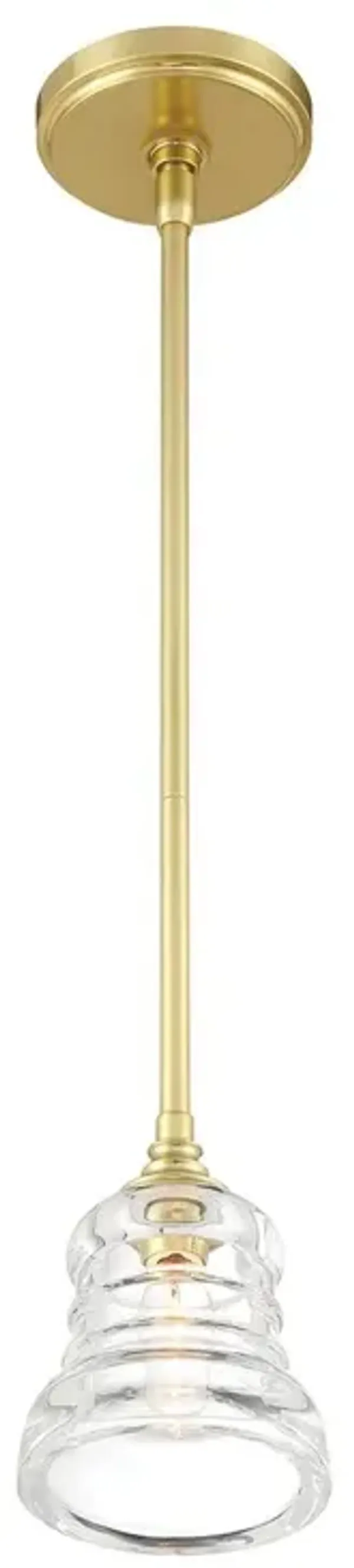 Gregory 1-Light Mini Pendant - Crystorama - Gold