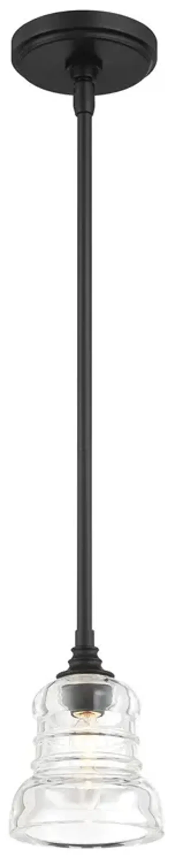 Gregory 1-Light Mini Pendant - Crystorama - Black
