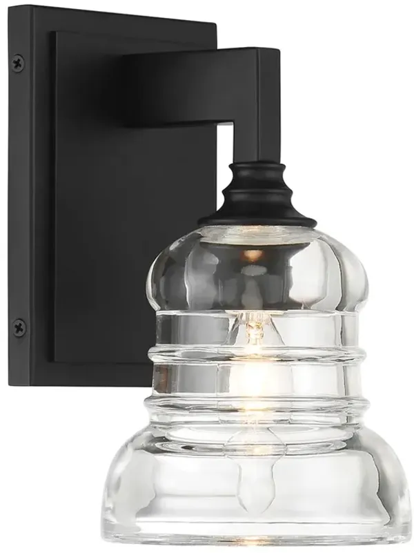 Gregory 1-Light Bath Wall Sconce - Crystorama - Black
