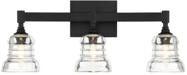 Gregory 3-Light Bathroom Vanity Wall Sconce - Crystorama - Black
