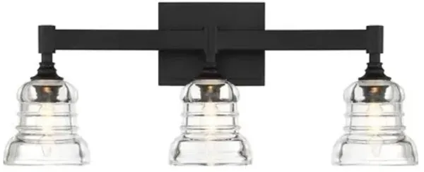 Gregory 3-Light Bathroom Vanity Wall Sconce - Crystorama - Black