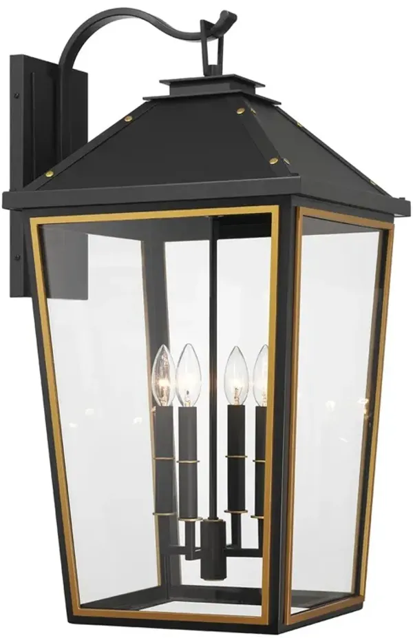 Hawkins 4-Light Outdoor Wall Sconce - Crystorama - Black