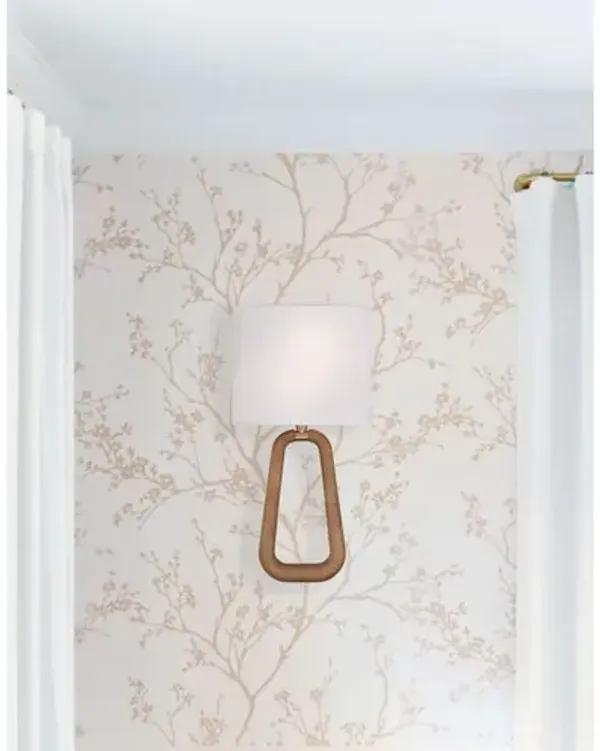 Jori 2-Light Aged Brass Wall Sconce - Crystorama - Brown