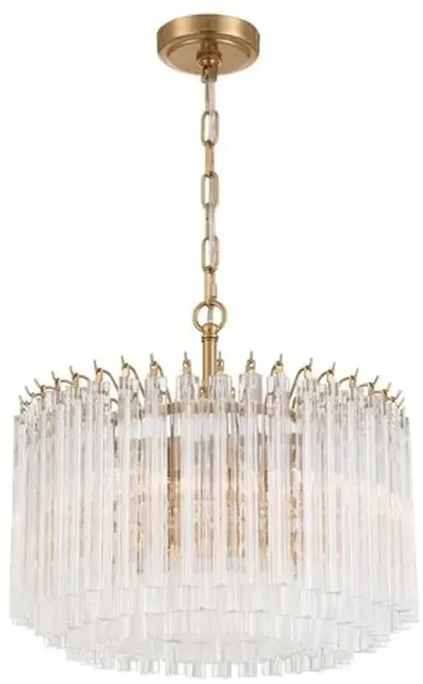 Lofton 5-Light Glass Chandelier - Crystorama - Gold