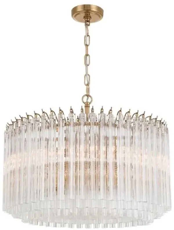 Lofton 7-Light Glass Chandelier - Crystorama - Gold