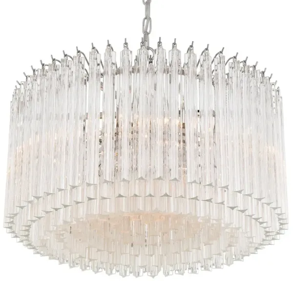 Lofton 7-Light Glass Chandelier - Crystorama - Silver