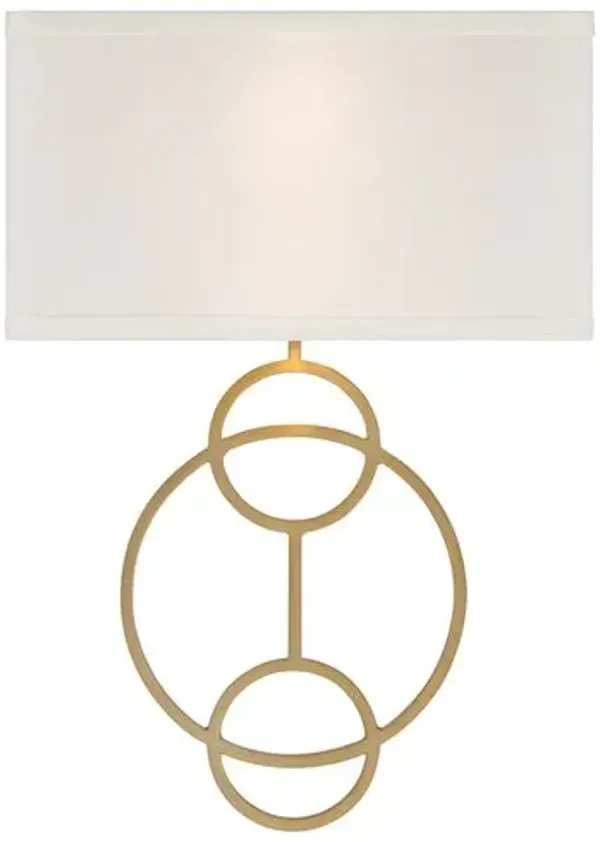 Laurel 2-Light Wall Sconce - Crystorama - White