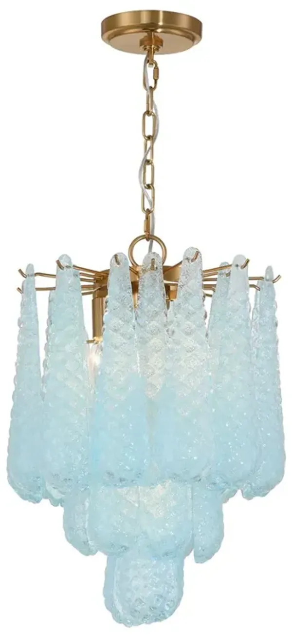 Ollie 4-Light Hand-Blown Glass Pendant - Crystorama - Teal