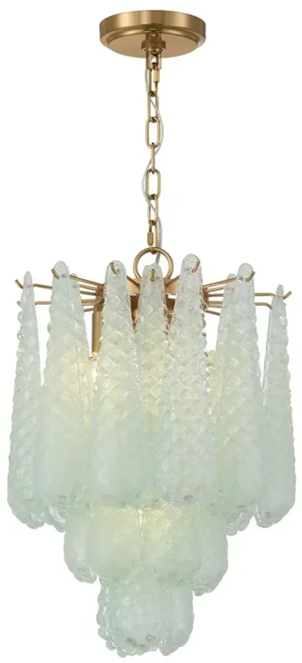 Ollie 4-Light Hand-Blown Glass Pendant - Crystorama - Teal