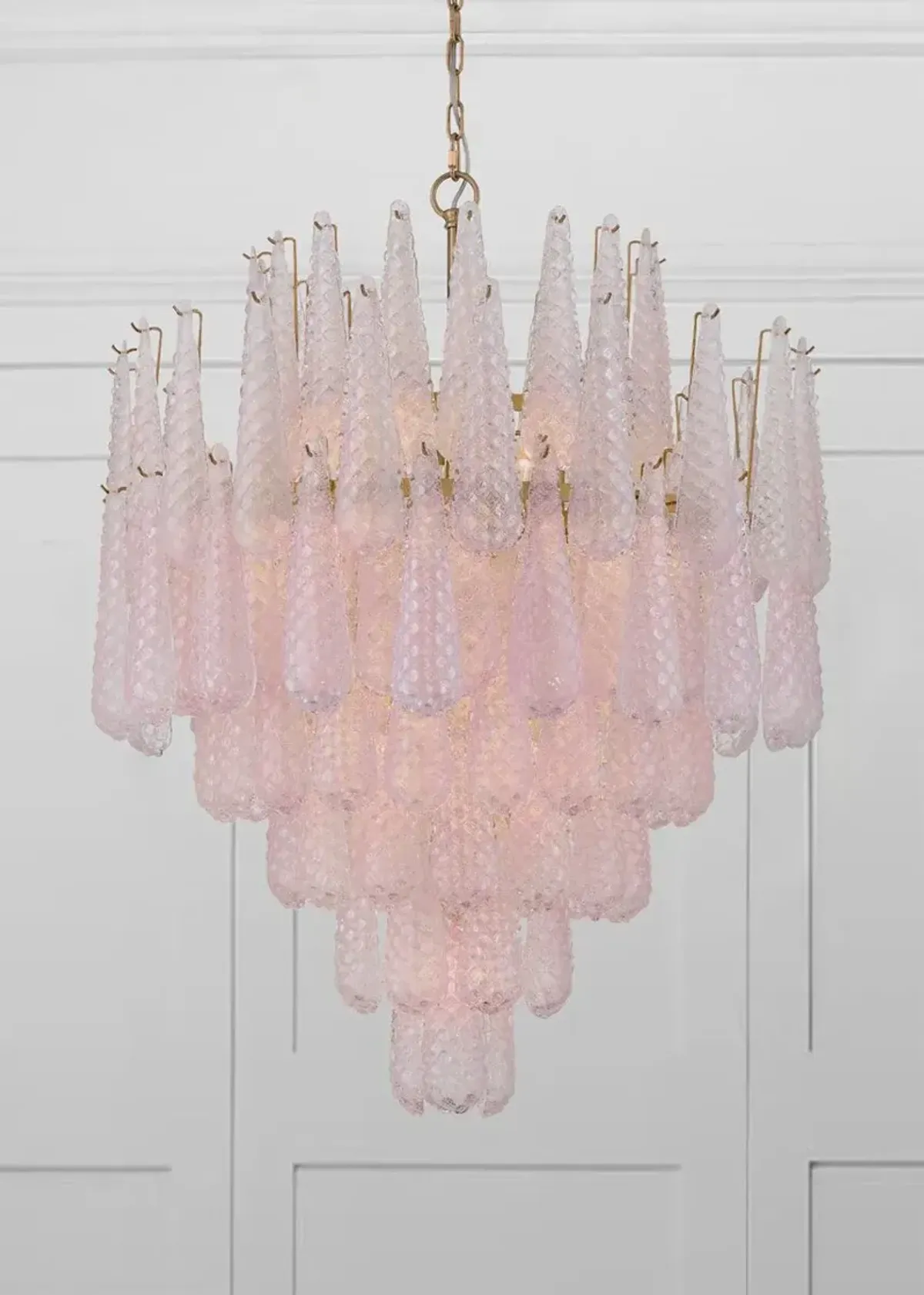 Ollie 21-Light Hand-Blown Glass Chandelier - Crystorama - Pink