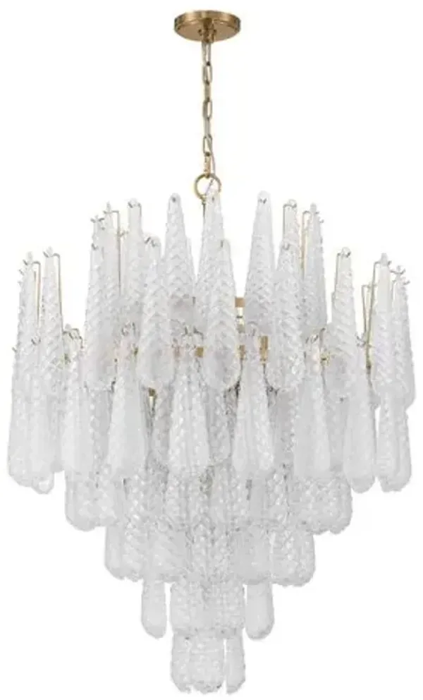 Ollie 21-Light Hand-Blown Glass Chandelier - Crystorama - Clear
