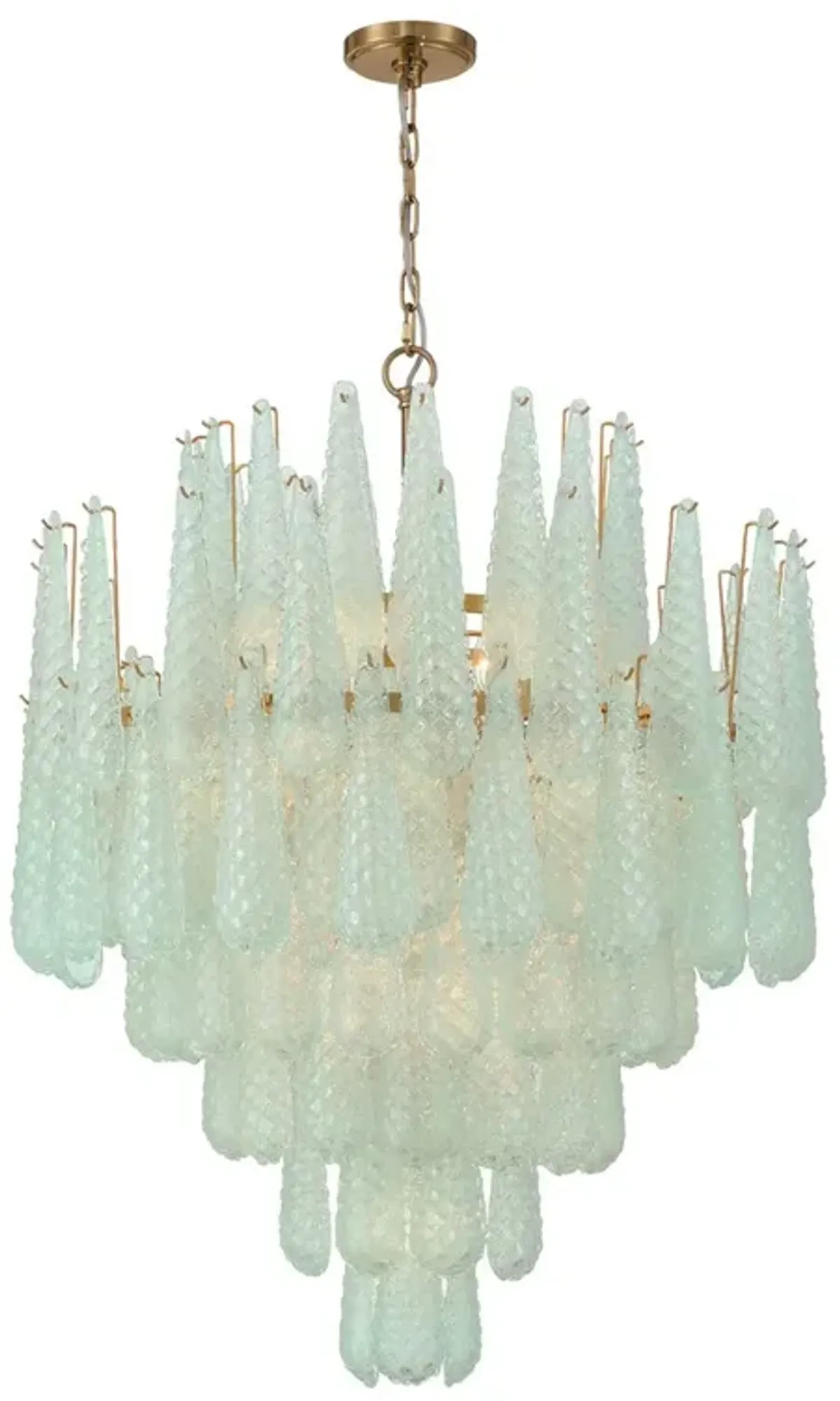 Ollie 21-Light Hand-Blown Glass Chandelier - Crystorama - Teal