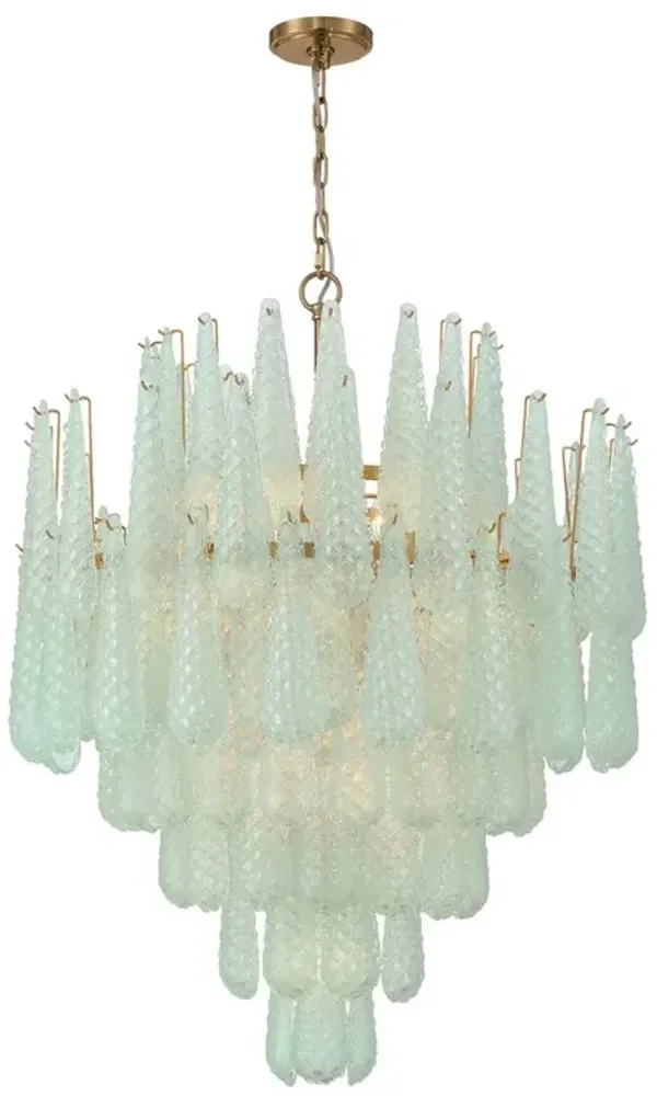 Ollie 21-Light Hand-Blown Glass Chandelier - Crystorama - Teal