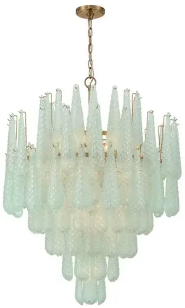 Ollie 21-Light Hand-Blown Glass Chandelier - Crystorama - Teal
