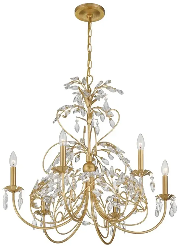 Sadie 6-Light Chandelier - Antique Gold - Crystorama