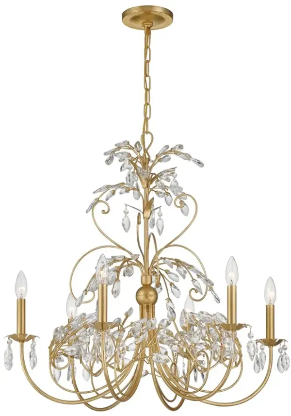 Sadie 6-Light Chandelier - Antique Gold - Crystorama