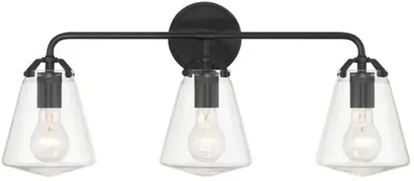 Voss 3-Light Bathroom Vanity Wall Sconce - Crystorama - Black