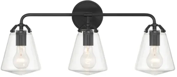 Voss 3-Light Bathroom Vanity Wall Sconce - Crystorama - Black