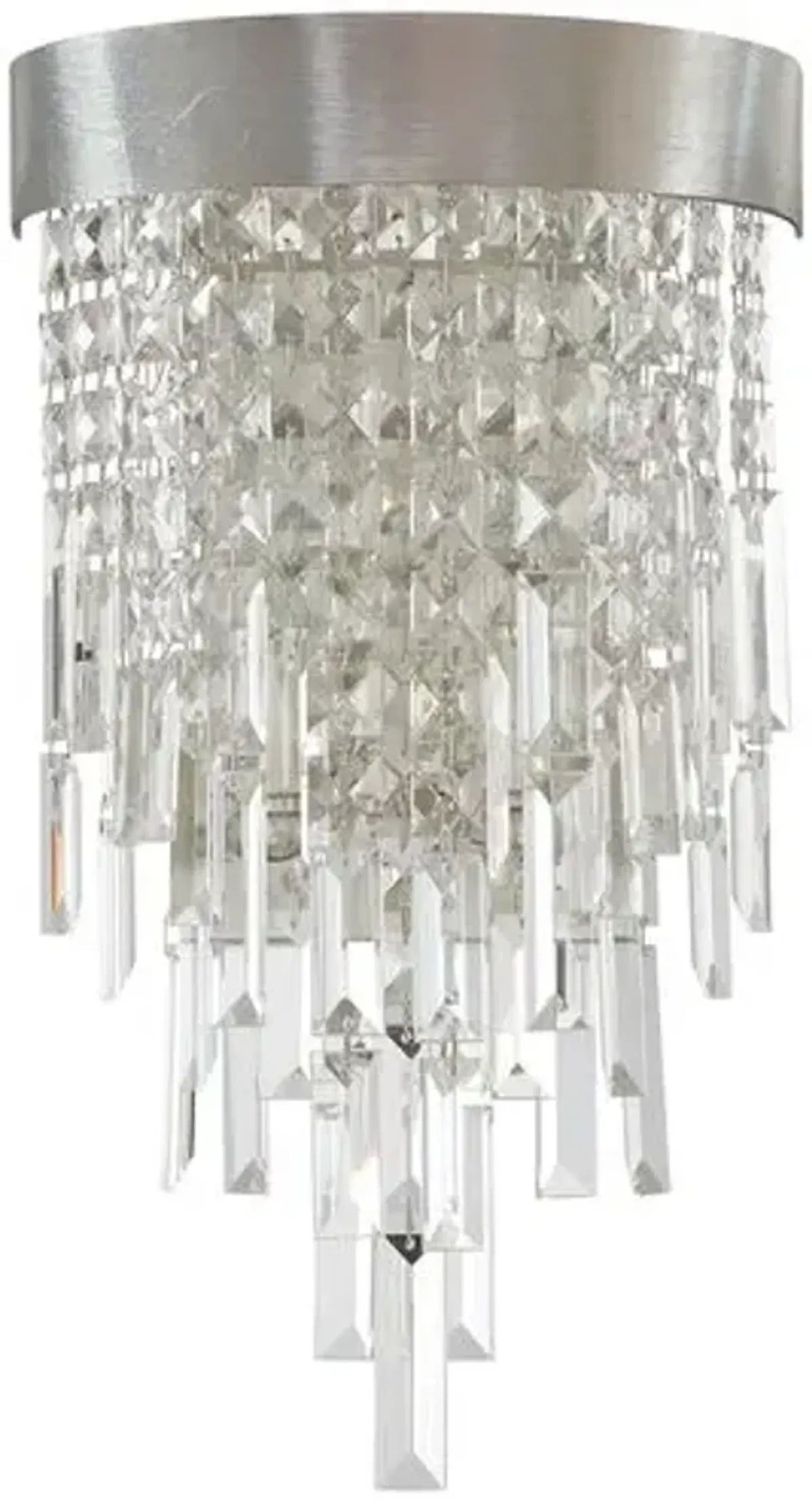 Winfield 2-Light Hand Cut Crystal Wall Sconce - Antique Silver - Crystorama