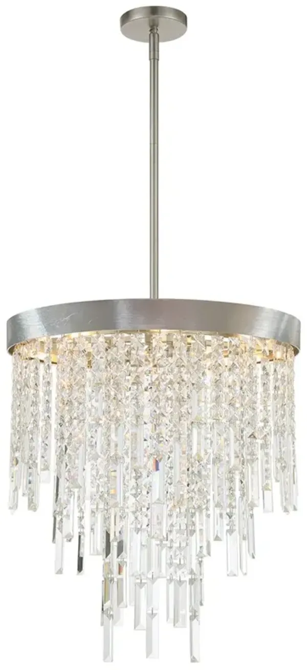 Winfield 5-Light Hand Cut Crystal Chandelier - Antique Silver - Crystorama