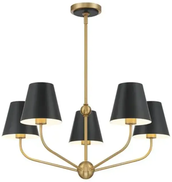 Xavier 5-Light Chandelier - Crystorama - Black