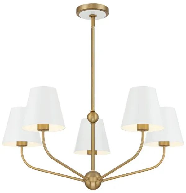 Xavier 5-Light Chandelier - Crystorama - White