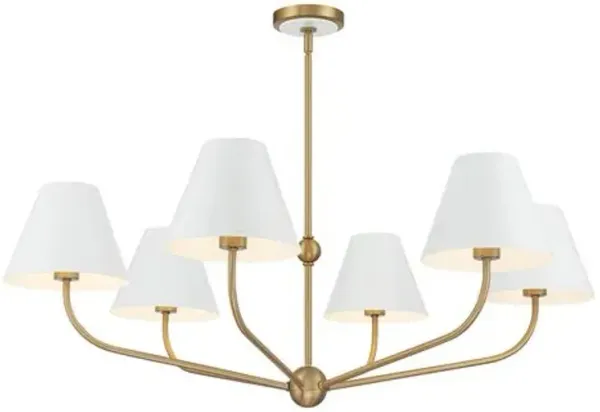 Xavier 6-Light Chandelier - Crystorama - White