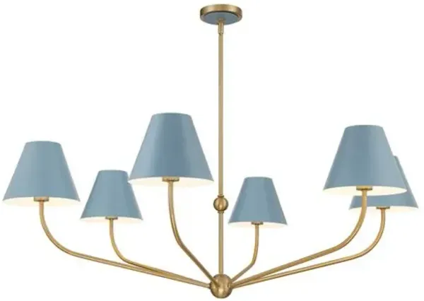 Xavier 6-Light Chandelier - Crystorama - Blue