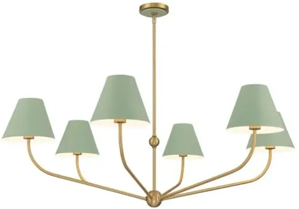 Xavier 6-Light Chandelier - Crystorama - Green