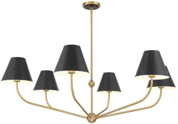Xavier 6-Light Chandelier - Crystorama - Black
