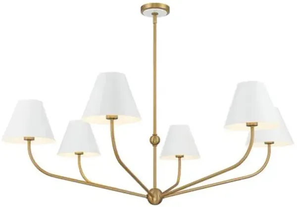 Xavier 6-Light Chandelier - Crystorama - White