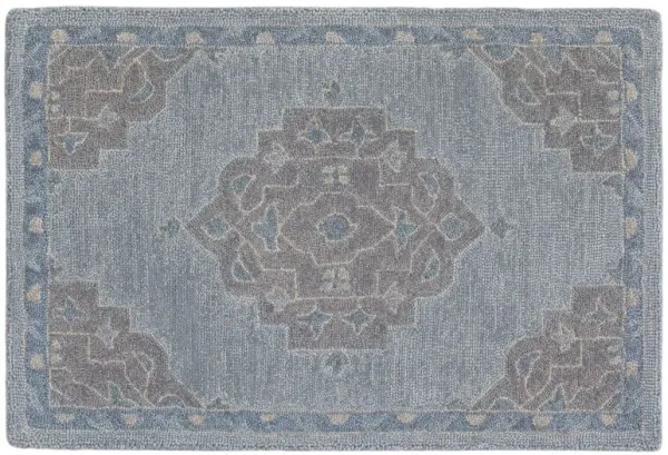 Sierra Medallina Handmade Rug, Blue