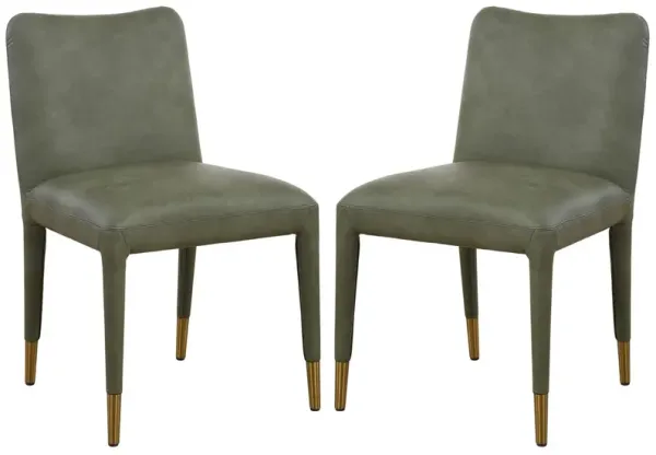S/2 Simon Leather Dining Side Chairs