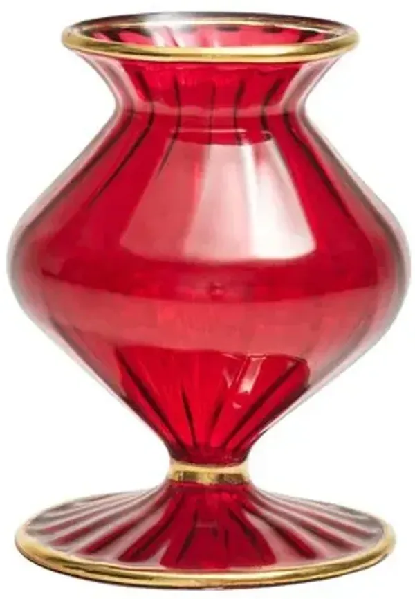 Scallop Bud Vase - Kim Seybert - Red