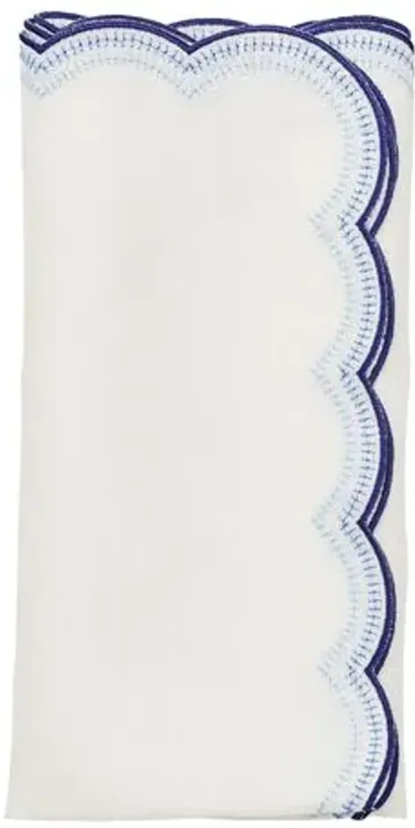 Set of 4 Lune Napkin - Kim Seybert - White