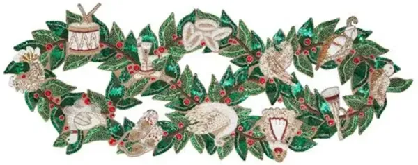 Xmas Carol Runner - Red/Green/Gold - Kim Seybert - Multi
