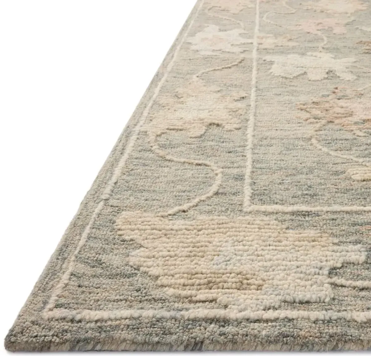 Ozyra Hand Tufted Wool Rug, Denim/Blue