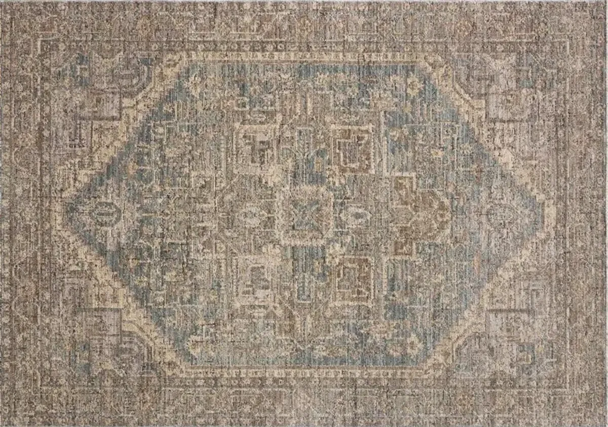 Junelle Rug, Blue/Bark