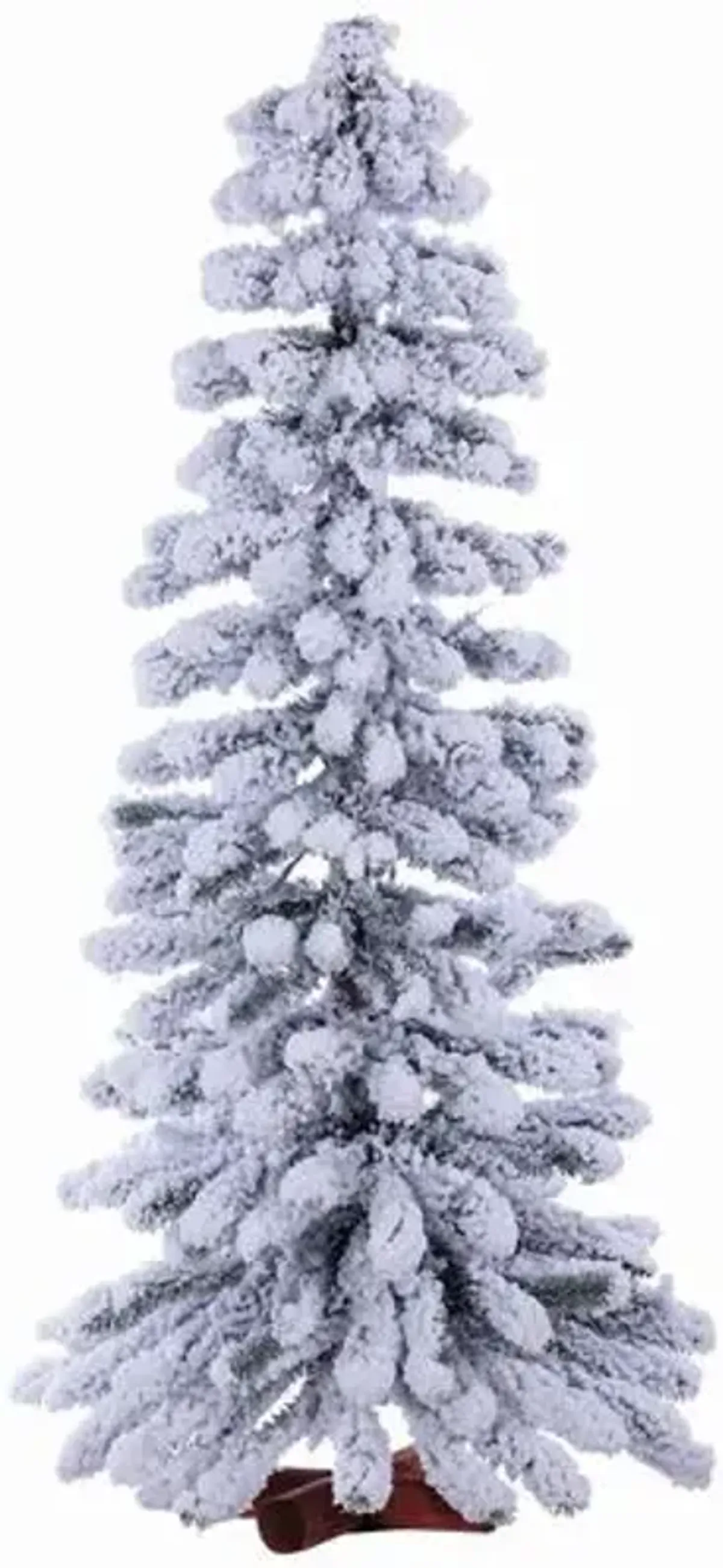 Flocked Winter Alpine Tree - White