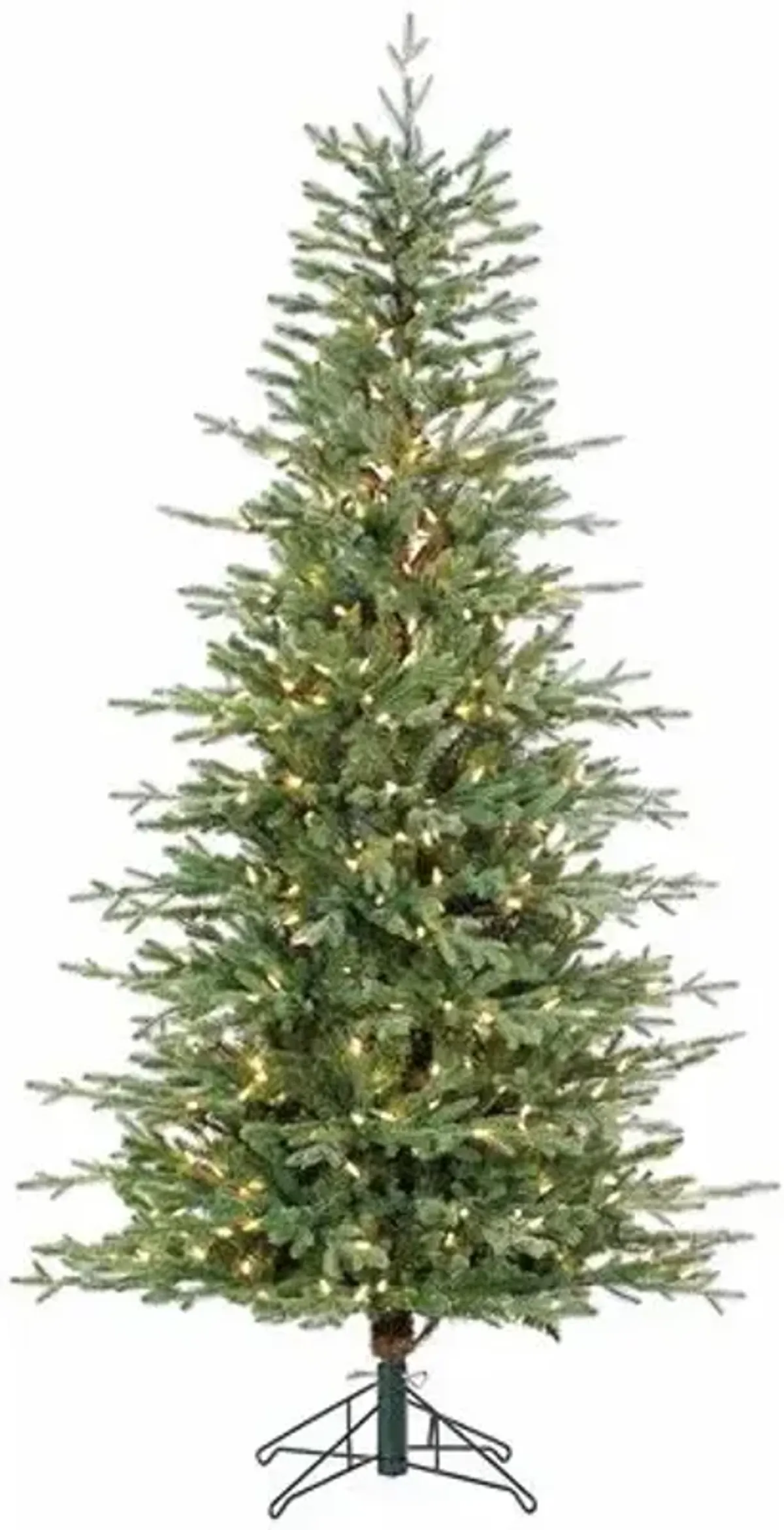 6' Flocked Alaska Spruce Tree With 400 Warm White LED Lights - Green